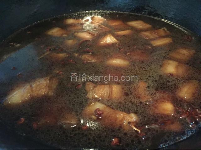 加入适量水大火烧开转小火炖煮一个半小时
