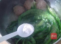 青菜丸子汤的做法图解6