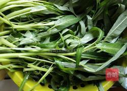 空心菜爆豆鼓的做法图解1