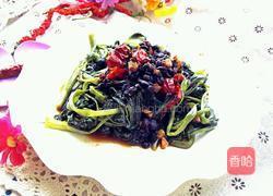 空心菜爆豆鼓的做法图解6