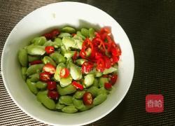 抱腌菜炒毛豆的做法图解4