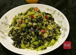 抱腌菜炒毛豆的做法图解10