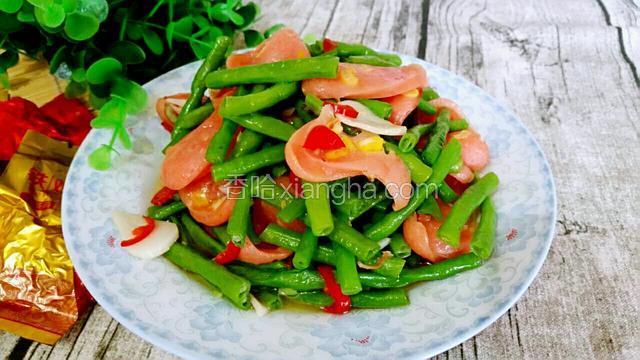 豆角炒香肠