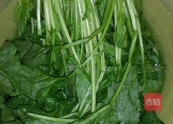 肉酱菠菜的做法图解2