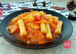 番茄炒年糕的做法图解8