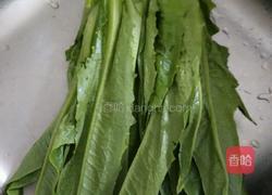 豆豉油麦菜的做法图解1