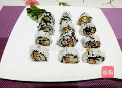 青瓜红萝卜火腿肠寿司的做法图解10
