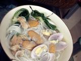 花甲瘦肉小白菜米粉汤