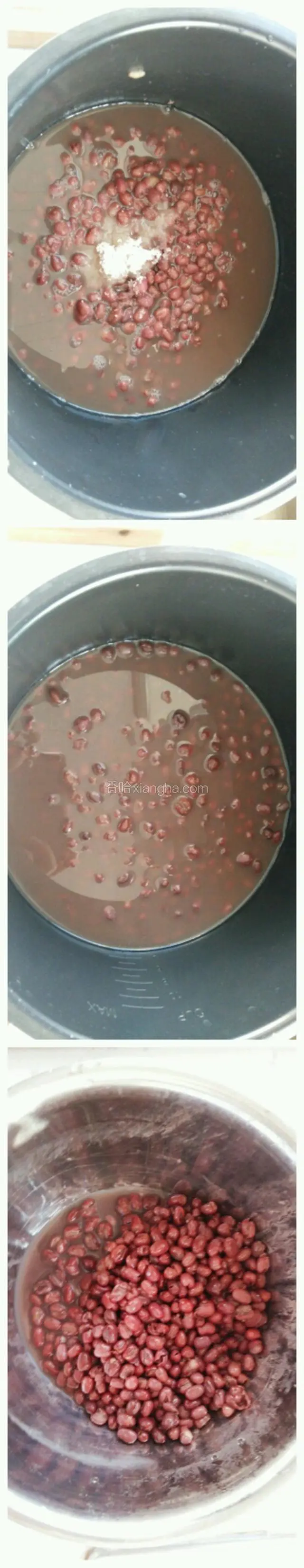 煮好的红豆放适量的白糖搅拌均匀，让白糖充分融化，放冰箱冷藏室静置3个小时，将红豆捞出备用