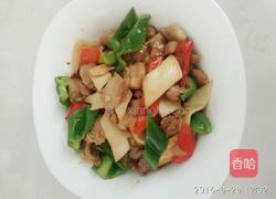 鸡腿菇炒肉片的做法图解6