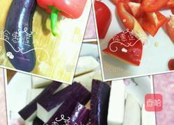 甜椒肉沫烧茄子的做法图解1