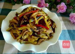 茄丝炒肉的做法图解9