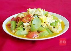 西红柿丝瓜炒鸡蛋的做法图解7