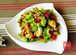 苦瓜炒咸蛋的做法图解7