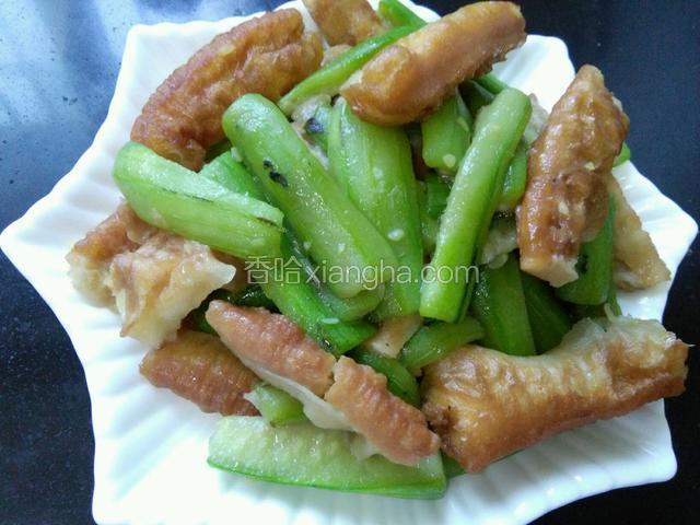 丝瓜装盘