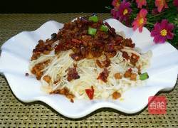 金针菇炒肉的做法图解7