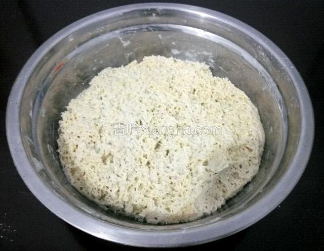 面团发酵到二倍大