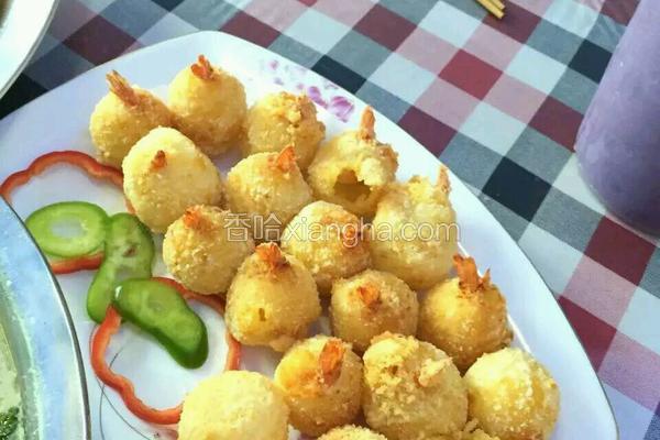 土豆泥虾球