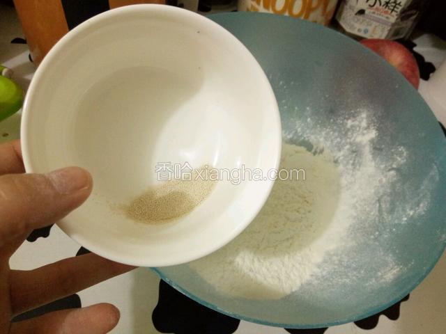 酵母粉我就用了一点点,实在称不出重量,大家看图吧