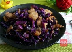 紫甘蓝炒肉的做法图解5