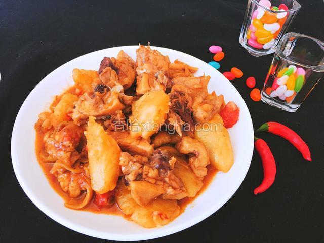 番茄鸡腿炖土豆