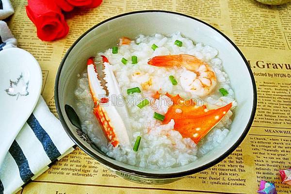 海蟹鲜虾粥