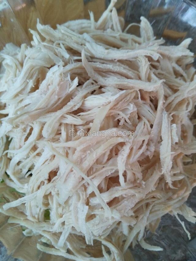 用手撕成细丝