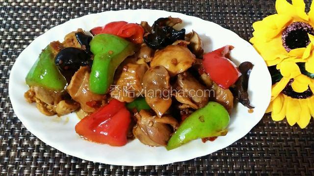 彩椒爆鸡胗