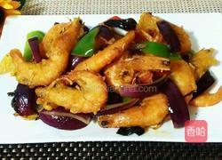 洋葱炒虾的做法图解13