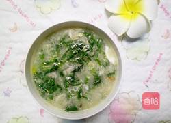 茼蒿蛋花疙瘩汤的做法图解6