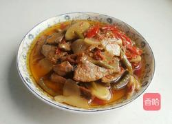 泡菜炒猪肝的做法图解13