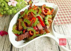 苦瓜炒腊肉的做法图解8