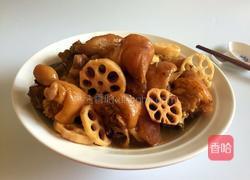 猪蹄炖莲藕的做法图解7