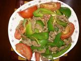 牛肉炒青椒西红柿