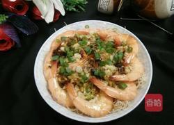 蒜蓉粉丝蒸开边虾的做法图解11