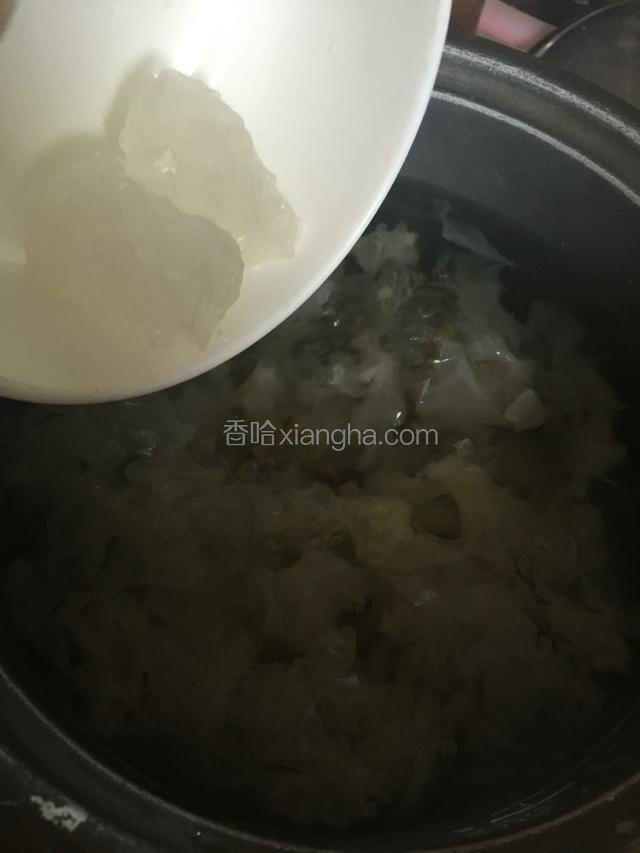 煮至20分钟左右加入冰糖