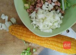 火腿青豆炒玉米的做法图解1