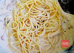 奶油口蘑培根意面的做法图解7