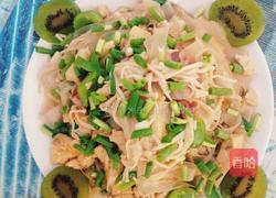 腊肠抄金针菇的做法图解6