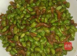 毛豆炒干虾的做法图解4