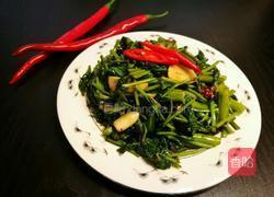 空心菜爆豆鼓的做法图解4