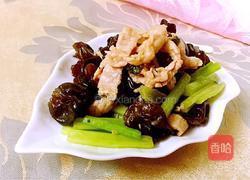 芹菜木耳炒肉的做法图解12
