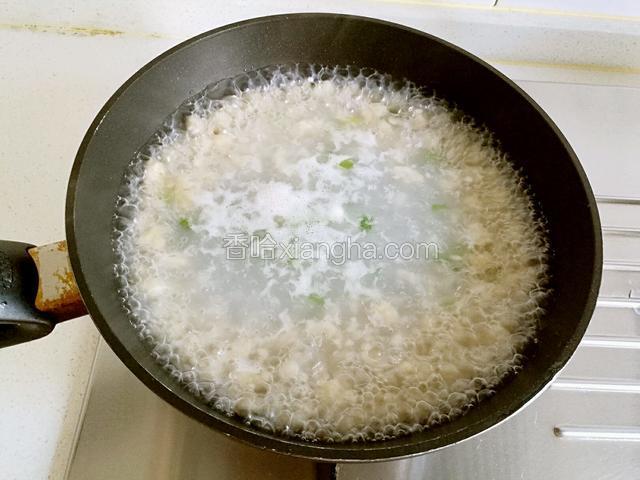 面疙瘩再次烧开后。