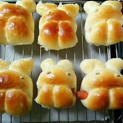 酸奶萌兔火腿面包的做法[图]