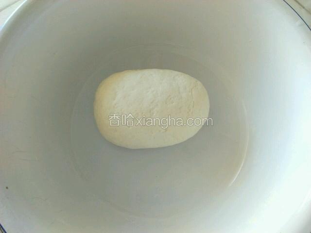 把絮状的面和成面团，揉光滑醒面（约15分钟就可以）。
