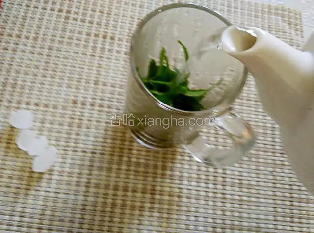 倒入烧开的纯净水