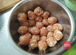 青菜丸子汤的做法图解4