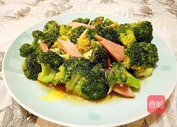 西兰花炒火腿的做法图解7