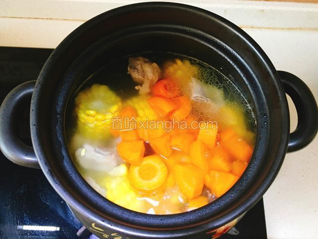 加入红萝卜温火再炖个15分钟。
