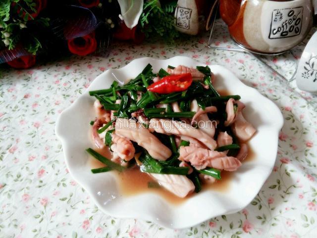 韭菜炒墨鱼